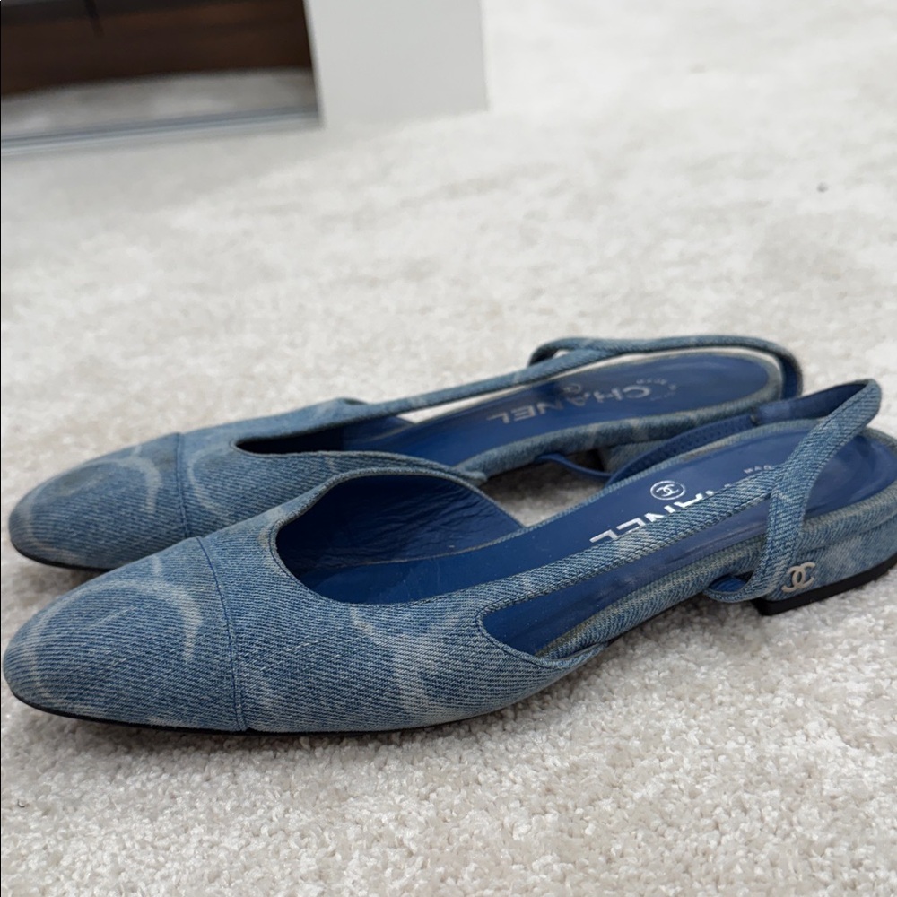 CHANEL Denim Blue Flats - Picture 4 of 4